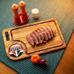 Tábua de Churrasco Resinada Personalizada SÃO PAULO | Madeira Teca Premium com Acabamento Alto Brilho