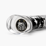 Faca de Churrasco Artesanal Personalizada SANTOS | Aço Inox 420C com Cabo em Madeira e Resina + Bainha de Couro