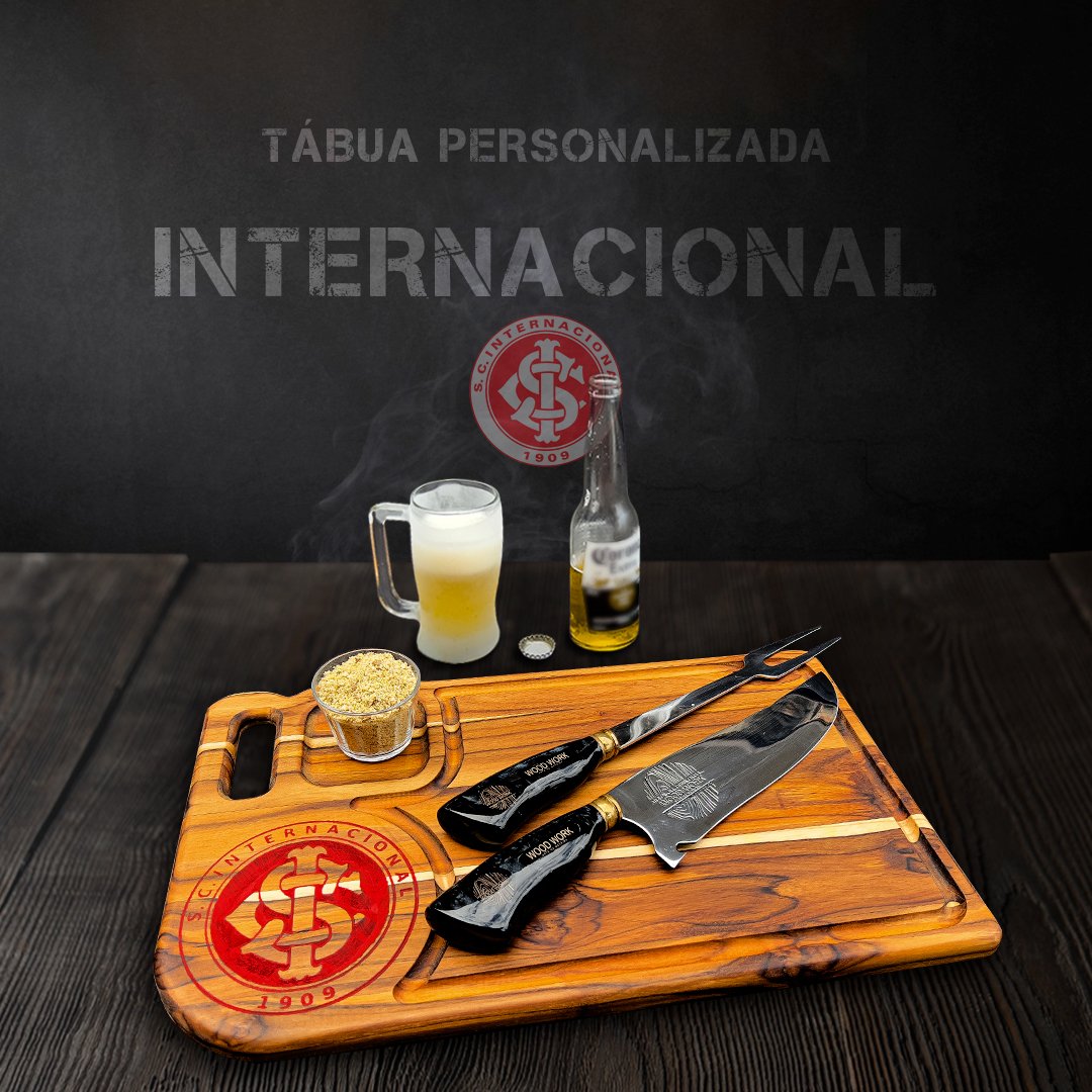 Tabua De Carne Churrasco Personalizada Do Internacional - Imagem 2