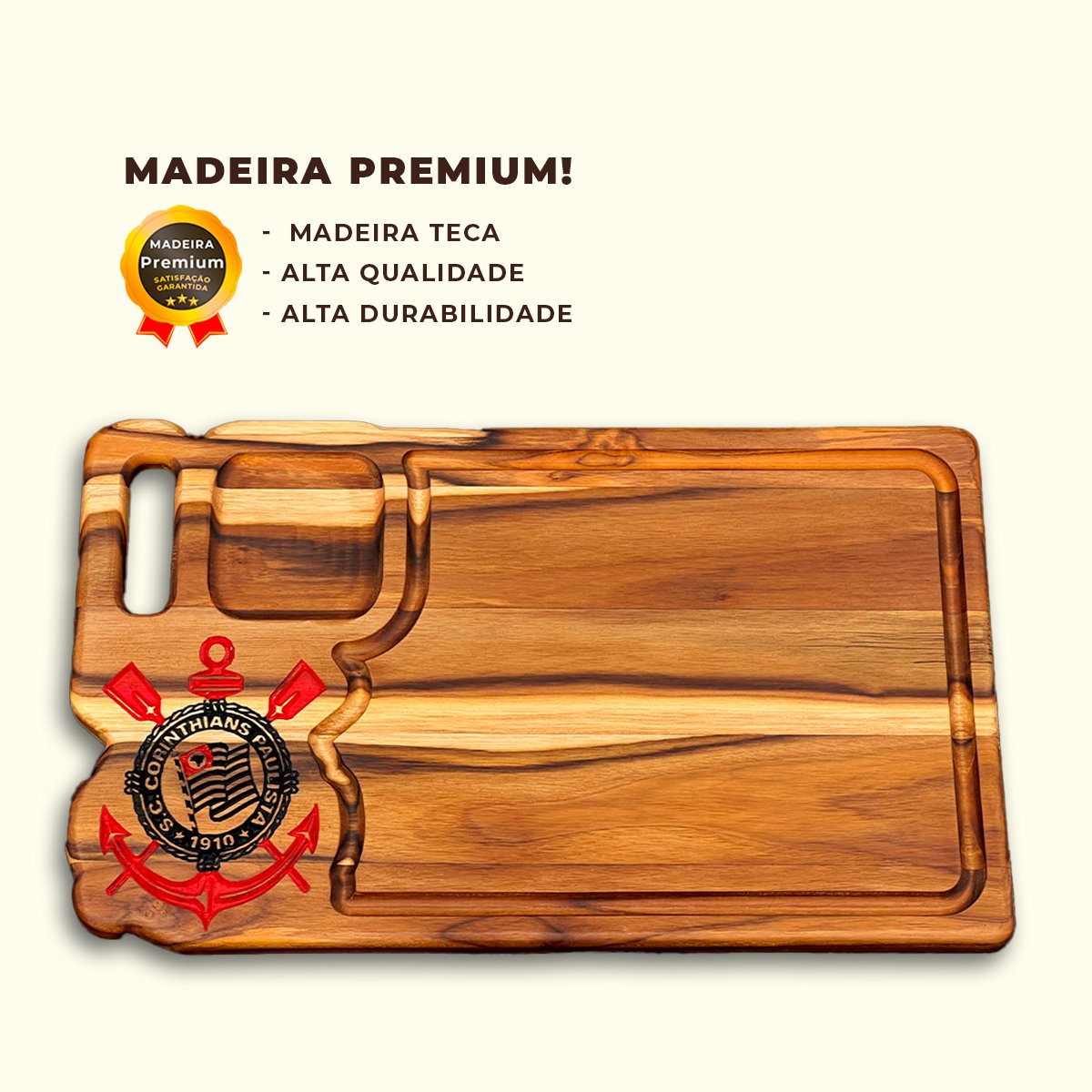 Tabua De Carne Personalizada Churrasco Corinthians - Imagem 3