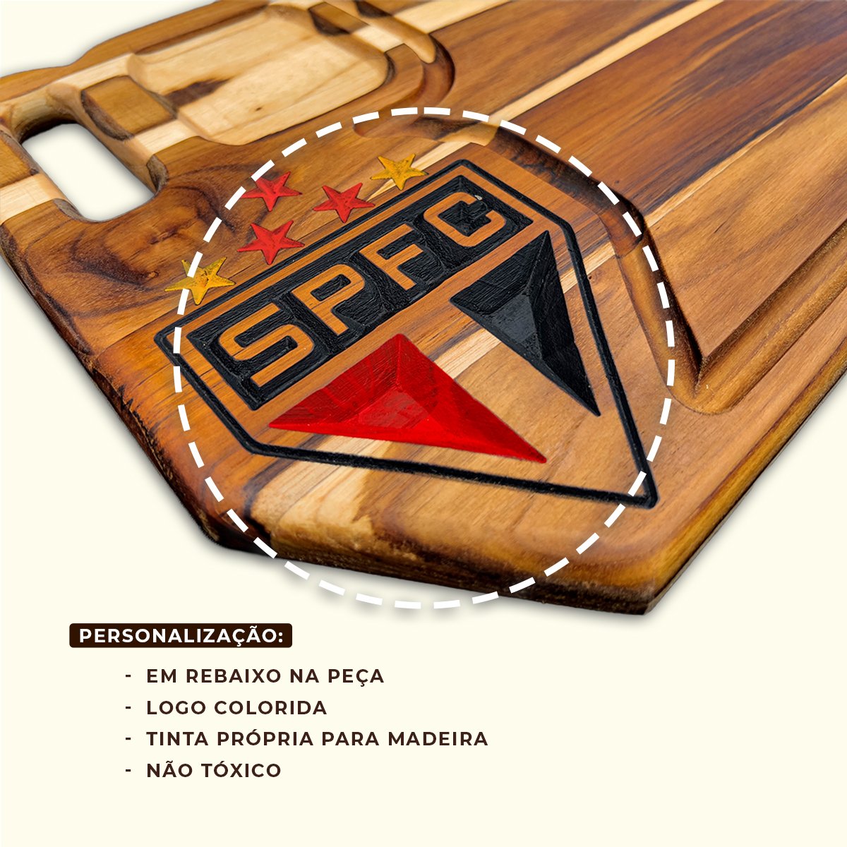 Tabua De Carne Churrasco Personalizada Do São Paulo - Imagem 5