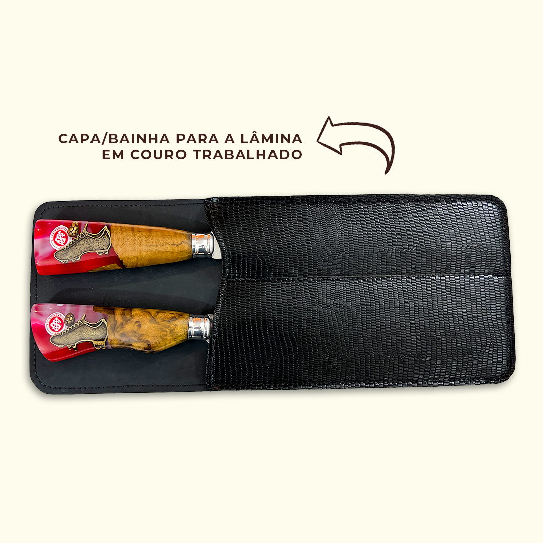 Kit Churrasco Faca + Garfo Inox Personalizada Internacional - Imagem 6