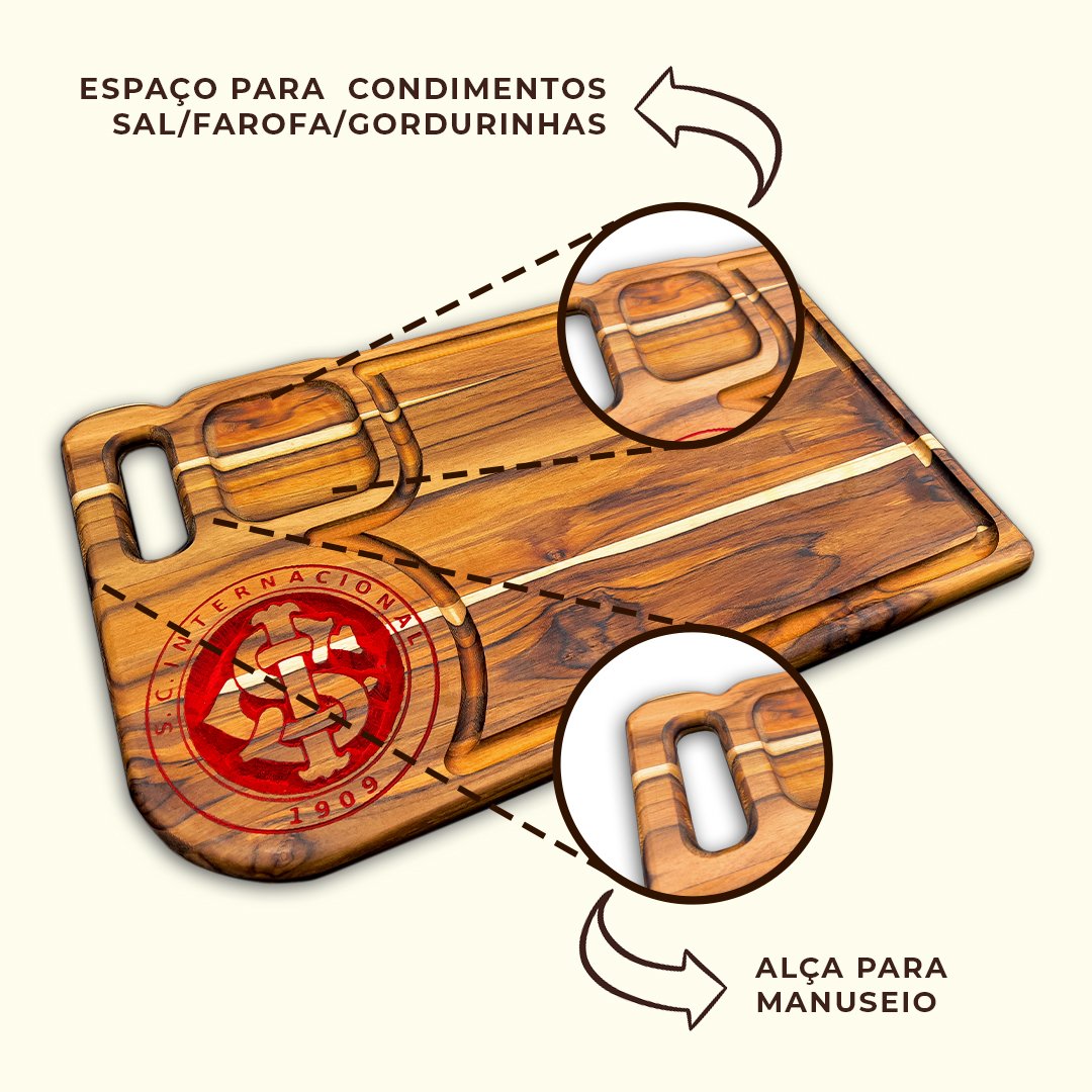 Tabua De Carne Churrasco Personalizada Do Internacional - Imagem 6