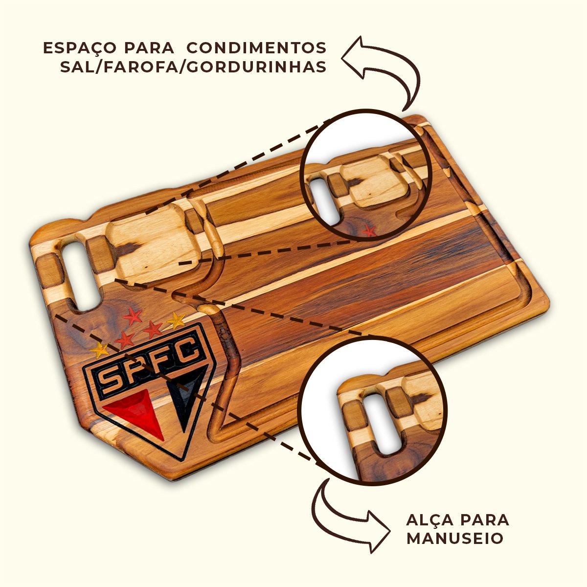 Tabua De Carne Churrasco Personalizada Do São Paulo - Imagem 6