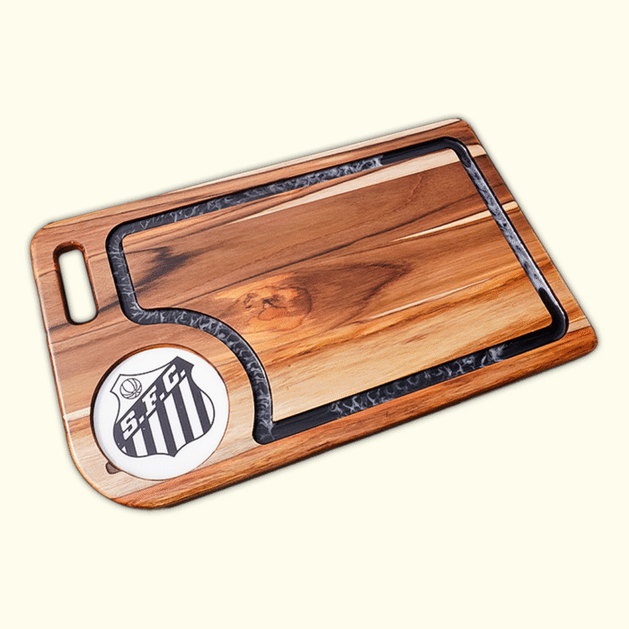 Tabua De Carne Churrasco Personalizada Santos Resinada