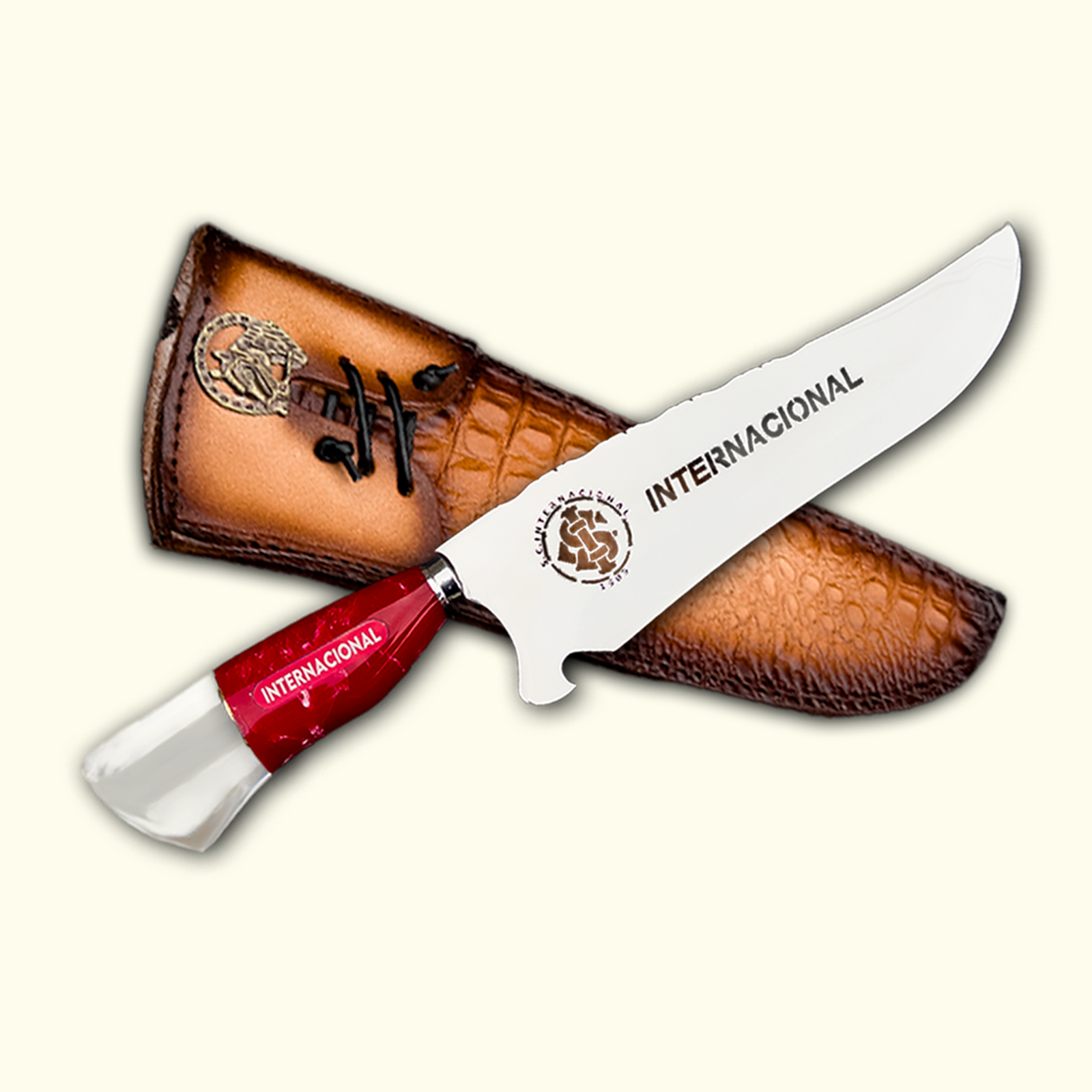 Faca Churrasco Personalizada Internacional 18 Pol, Aço Inox