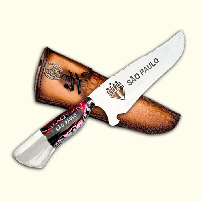 Faca Churrasco Personalizada São Paulo 10 Pol, Aço Inox