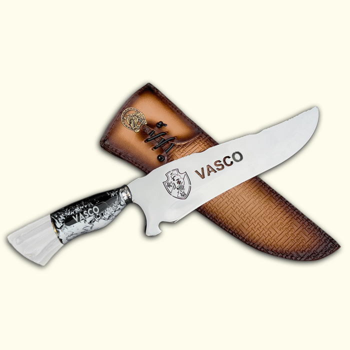 Faca Churrasco Personalizada Vasco 10 Pol Aço Inox
