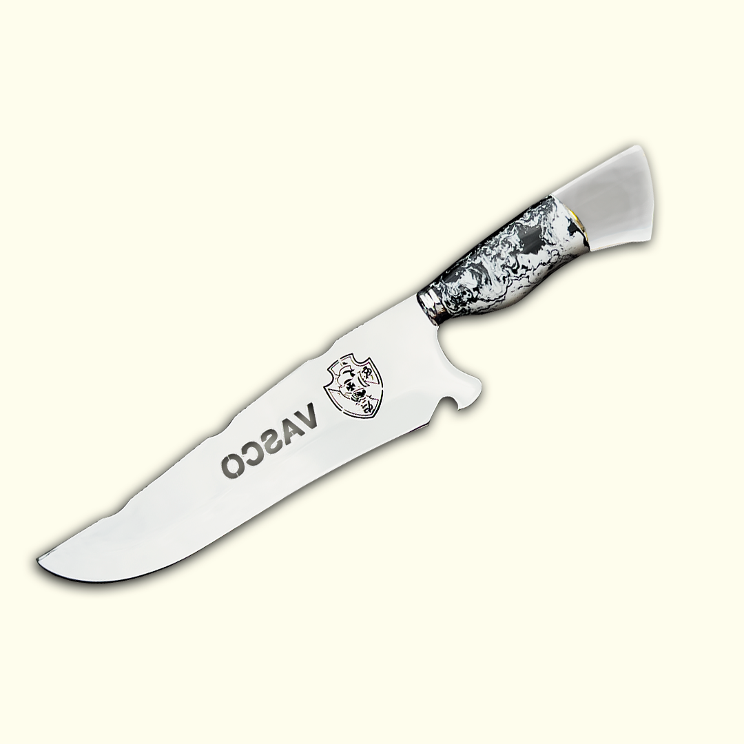 Faca Churrasco Personalizada Vasco 10 Pol Aço Inox - Imagem 11