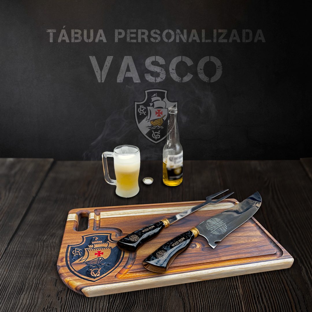 Tabua Carne Churrasco Personalizada Vasco - Imagem 3