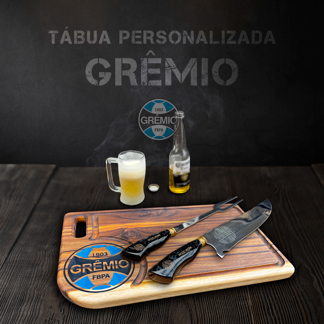 Tabua Carne Churrasco Personalizada Gremio - Imagem 3