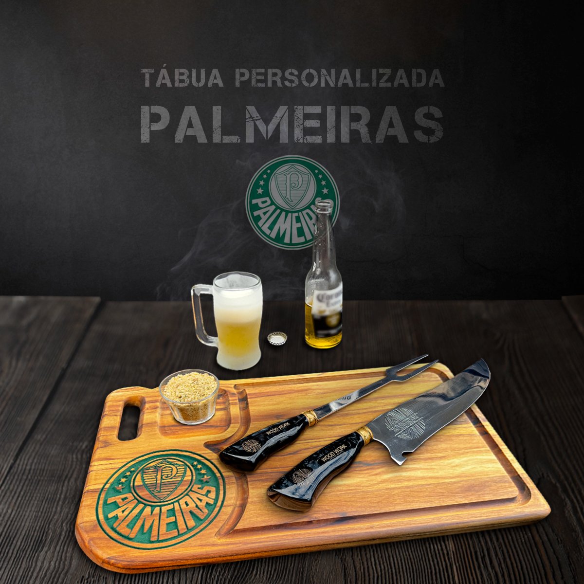 Tabua De Carne Churrasco Personalizada Do Palmeiras - Imagem 2