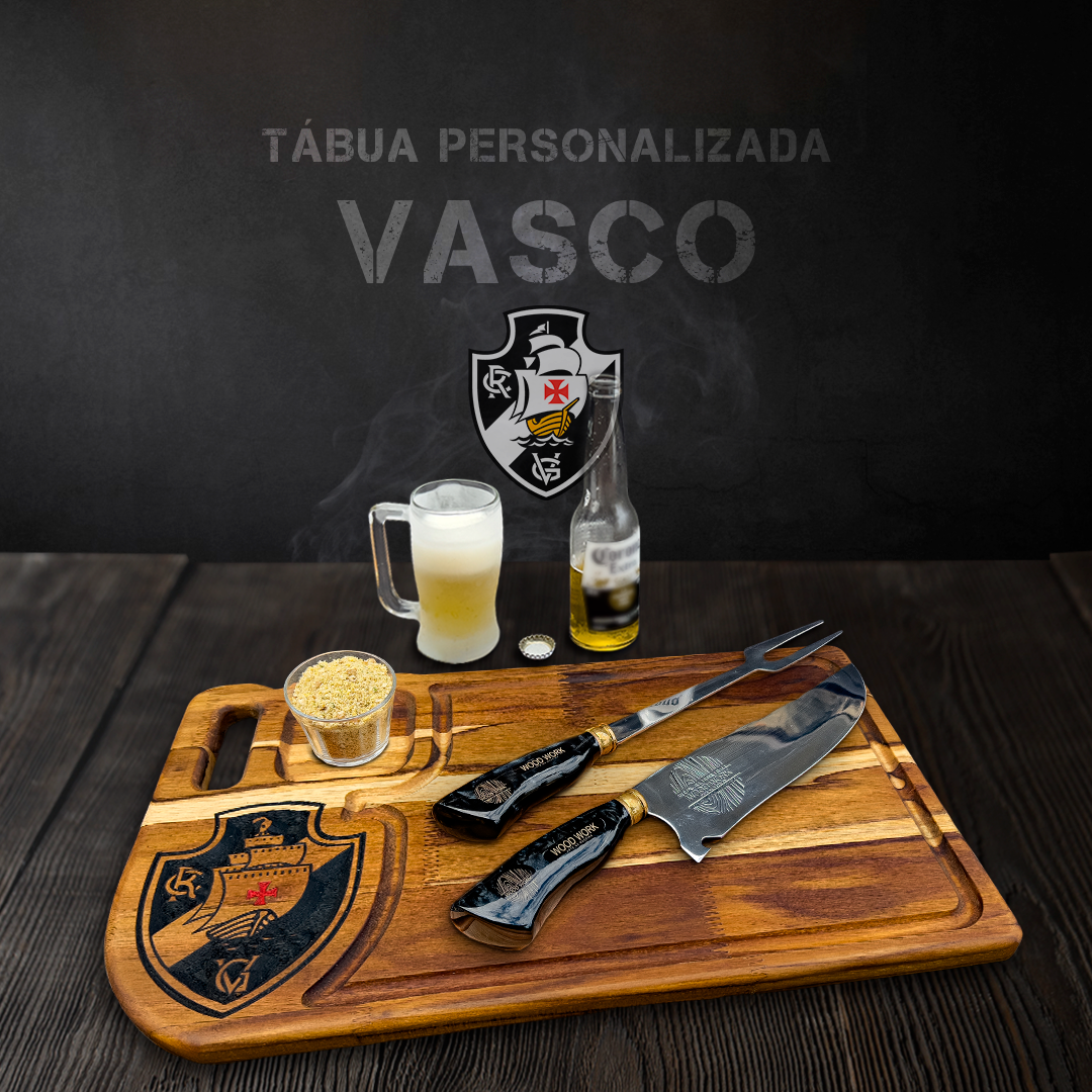 Tabua De Carne Churrasco Personalizada Do Vasco - Imagem 2
