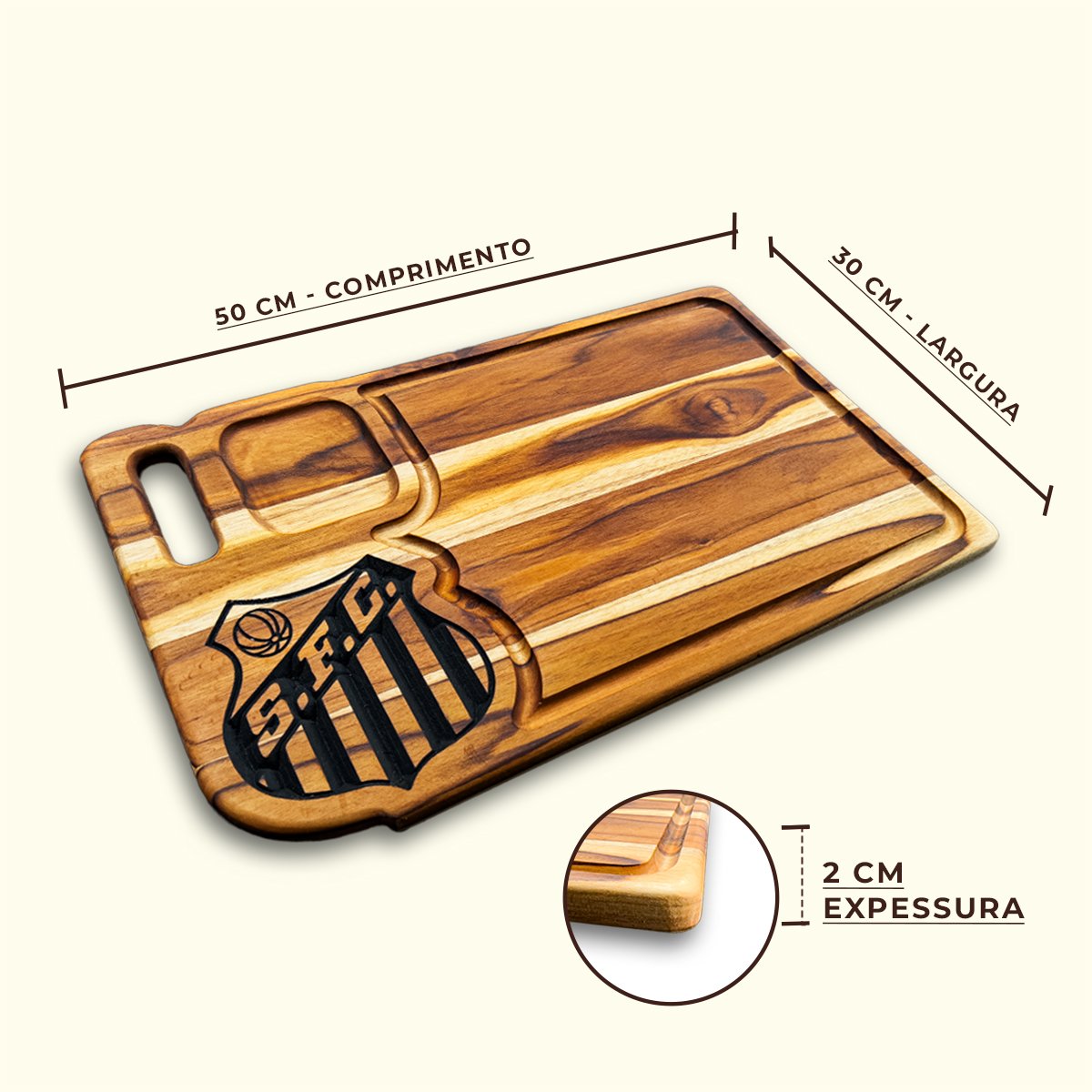 Tabua De Carne Personalizada Churrasco Santos - Imagem 4