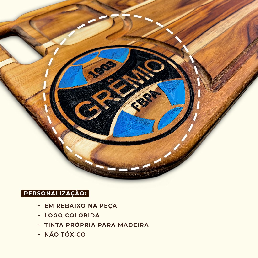 Tabua De Carne Personalizada De Churrasco Grêmio - Imagem 5