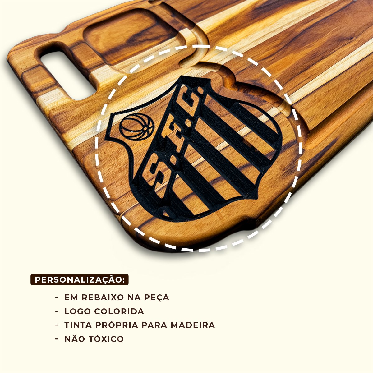 Tabua De Carne Personalizada Churrasco Santos - Imagem 5