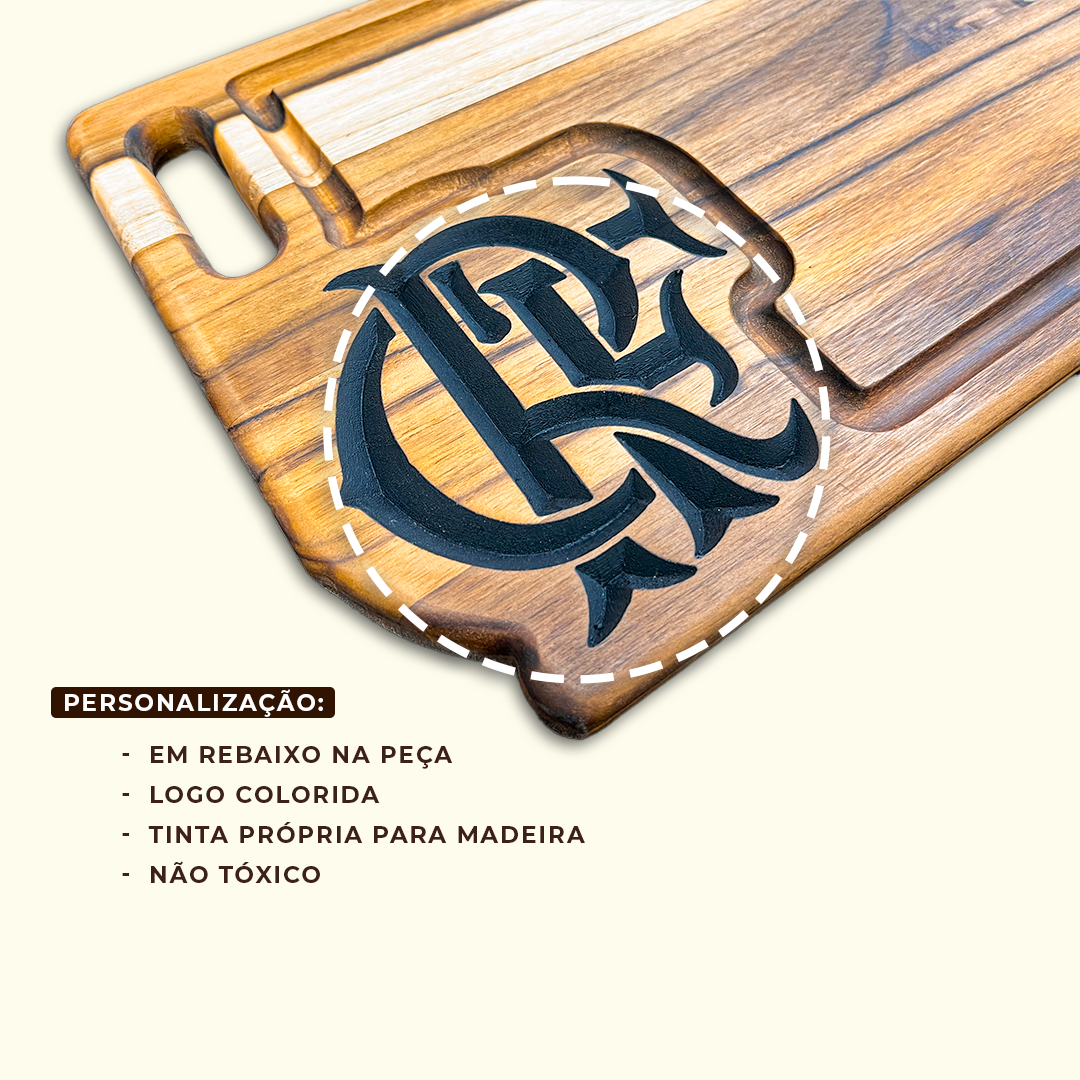 Tabua Carne Churrasco Personalizada Flamengo - Imagem 6