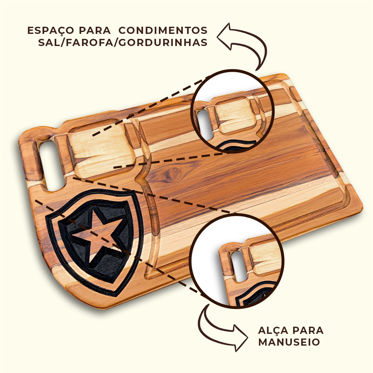 Tabua De Carne Churrasco Personalizada Do Botafogo - Imagem 6