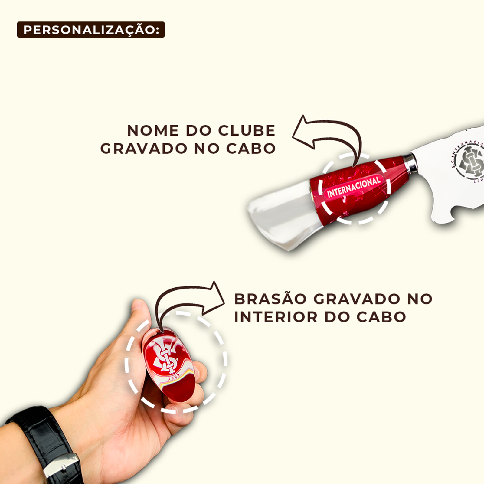 Faca Churrasco Personalizada Internacional 18 Pol, Aço Inox - Imagem 7