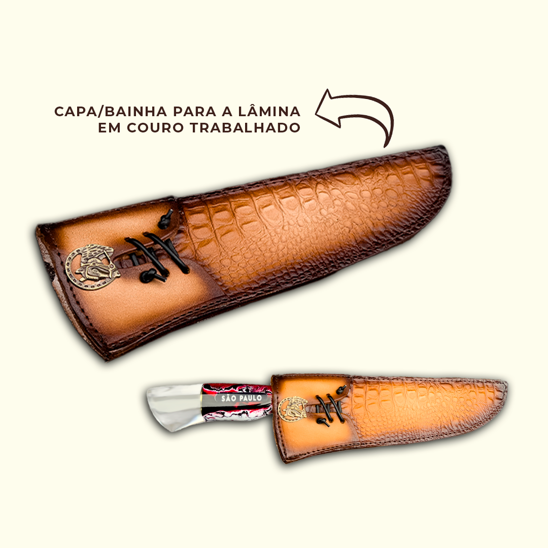 Faca Churrasco Personalizada São Paulo 10 Pol, Aço Inox - Imagem 8