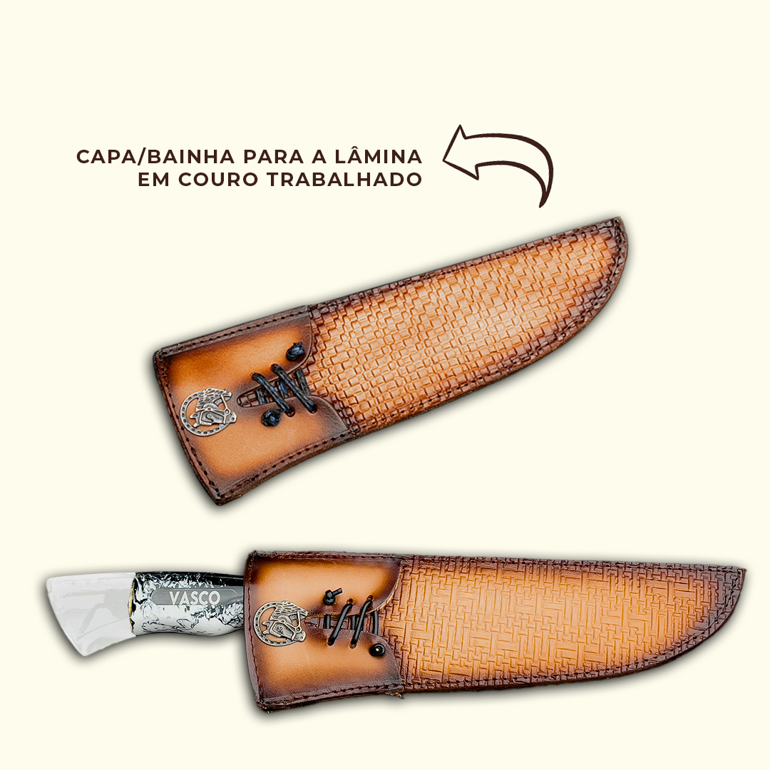 Faca Churrasco Personalizada Vasco 10 Pol Aço Inox - Imagem 8