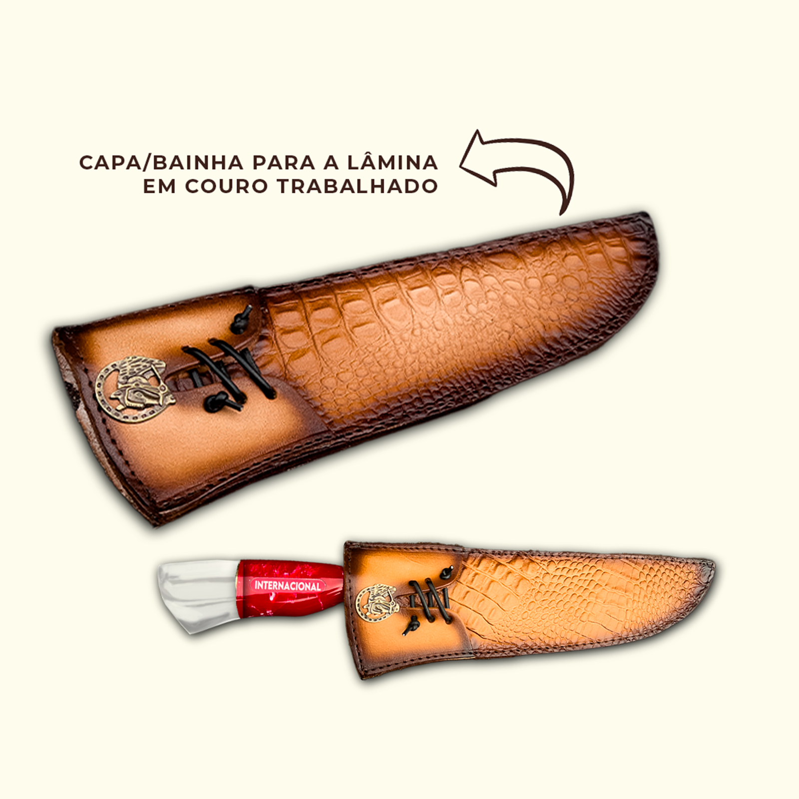 Faca Churrasco Personalizada Internacional 18 Pol, Aço Inox - Imagem 8