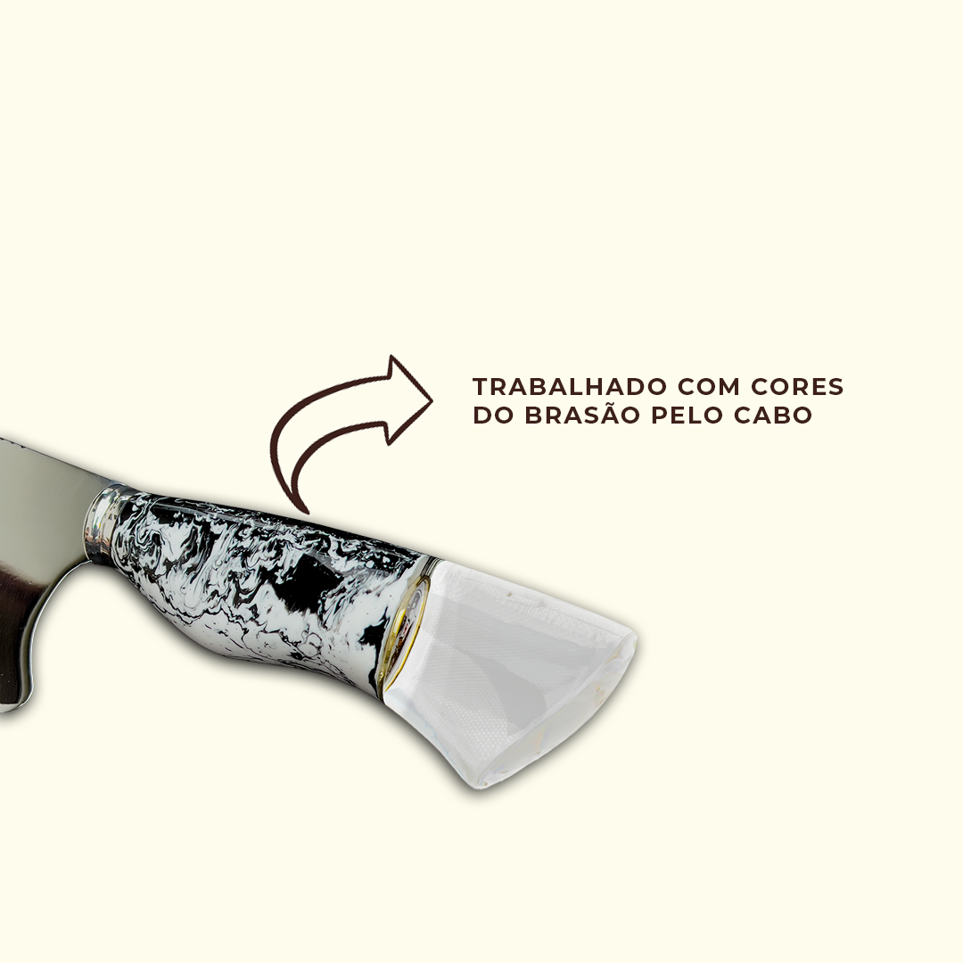 Faca Churrasco Personalizada Vasco 10 Pol Aço Inox - Imagem 9