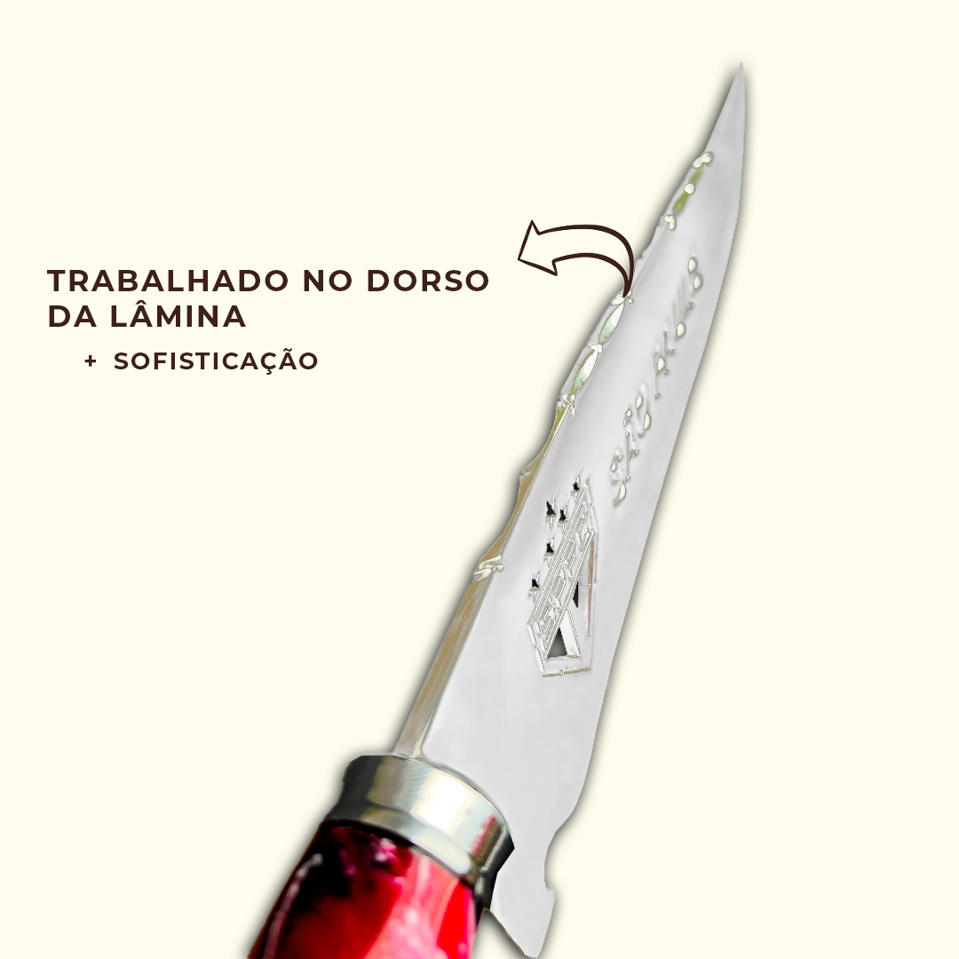 Faca Churrasco Personalizada São Paulo 10 Pol, Aço Inox - Imagem 7