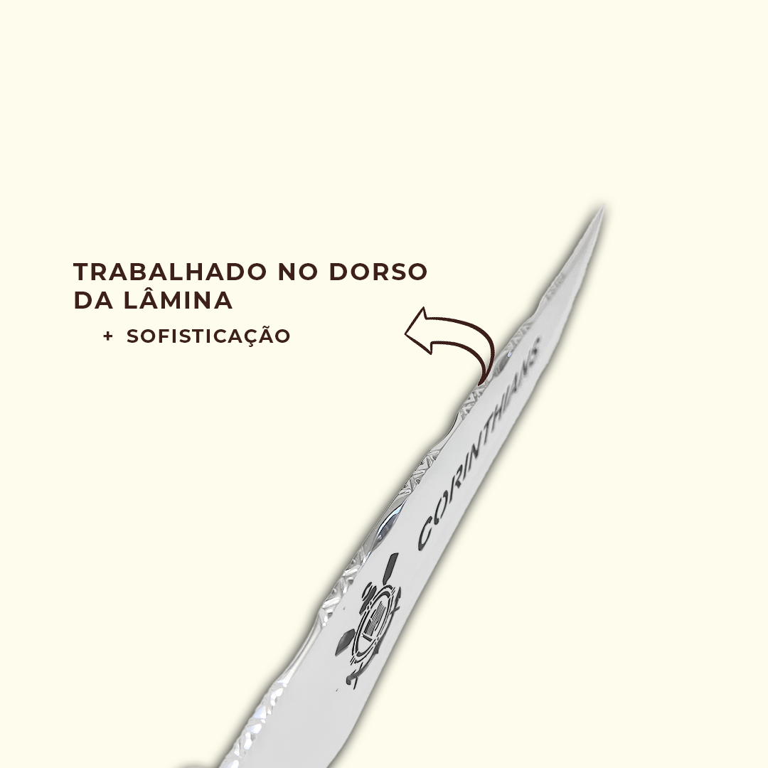 Faca Churrasco Personalizada Corinthians 10 Pol Aço Inox - Imagem 10
